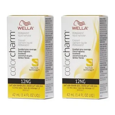 (12NG - (2pks)) Wella Color Charm 12NG Surf Side Blonde Plus Permanent Liquid Haircolor