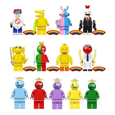 (Style B 13pCS) Rainbow Friend series model small particle children's assembled block toys fit l