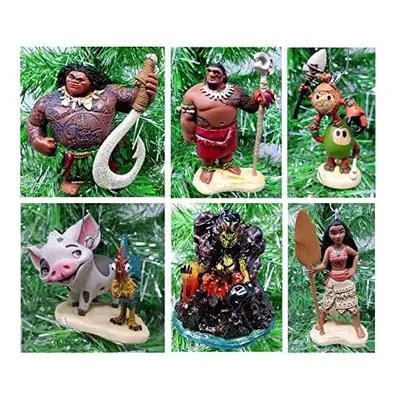 Moana Christmas Ornament Set Featuring Moana, Maui, Pua, HEI HEI