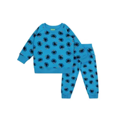 Sesame Street Elmo and Cookie Monster Boys Long Sleeve Shirt and Jogge