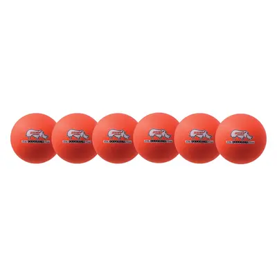 Champion Sports Rhino Skin Dodgeball (Set of Neon Orange 6"")