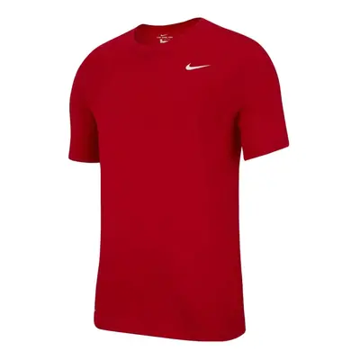 Nike Men's Dry Tee Drifit Cotton Crew Solid GYM Red/White X-Large