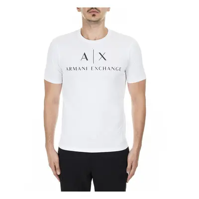 AX ARMANI EXCHANGE mens Classic Crew Logo Tee T Shirt White XX-Large