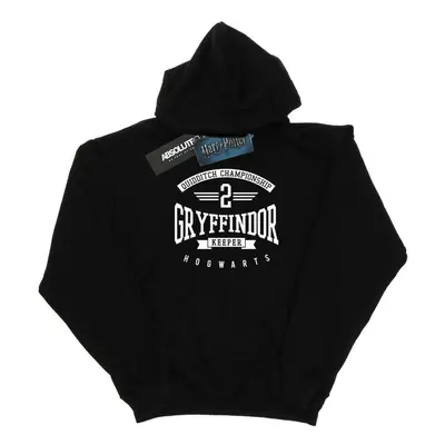 (L, Black) Harry Potter Mens Gryffindor Keeper Hoodie