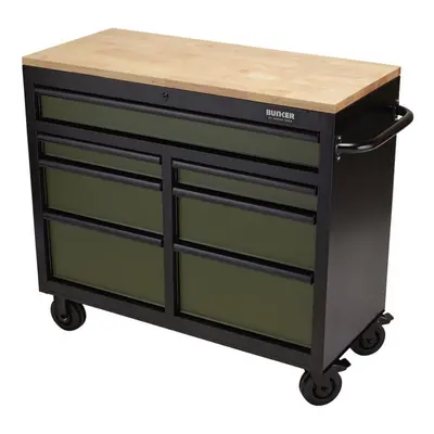 BUNKER® Workbench Roller Tool Cabinet, Drawer, 41"", Green