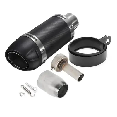 (Short) 38-51mm Universal Motorcycle Carbon Fiber Exhaust Muffler Pipe with Silencer Long/Short 