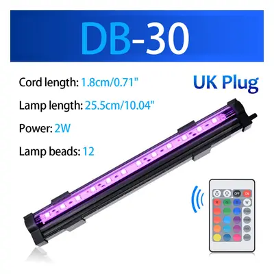 (UK Plug) Fish Aquarium Tank Underwater Submersible RGB Color Change LED Air Bubble Light