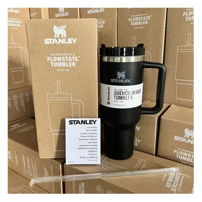 (Black) Vacuum Cup Stanley Quencher Flowstate Tumbler 40oz 12l With Box Multicolour