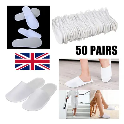 50 pairs Disposable Slipper Hotel Guest White Disposable Slipper