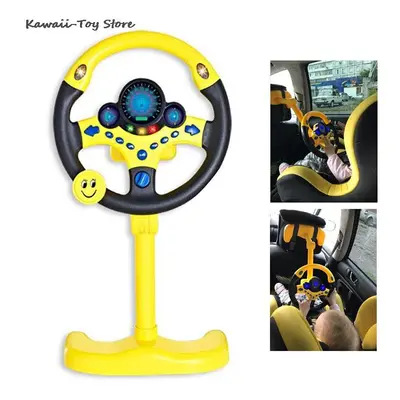 Electric Simulation Steering Wheel Toy With Light And Sound Educational Children Co-Pilot Childr