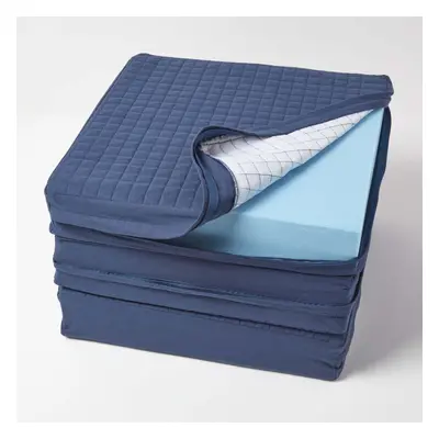 (Navy, Blue, x x cm) Quilted Orthopaedic Booster Cushion Cover