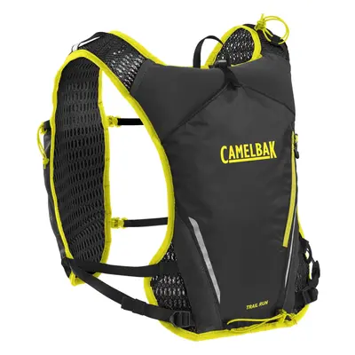 Camelbak Trail Run Vest 7L with x 500ml Quick Stow Flasks Men Trail Marathon Black/Safety Yellow