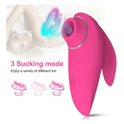 (Red) Sucking Vibrator Sex Toy for Women Vibrating clit Sucker Clitoris Stimulator Oral Vacuum S