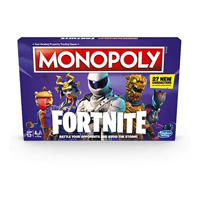 Hasbro Monopoly: Fortnite Edition Board Game Inspired by Fortnite Video Game Ages and Up, Nylon/