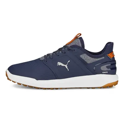 (UK 9, Puma Navy/Puma Silver) Puma Golf Mens IGNITE ELEVATE Spikeless Comfort Waterproof Golf Sh