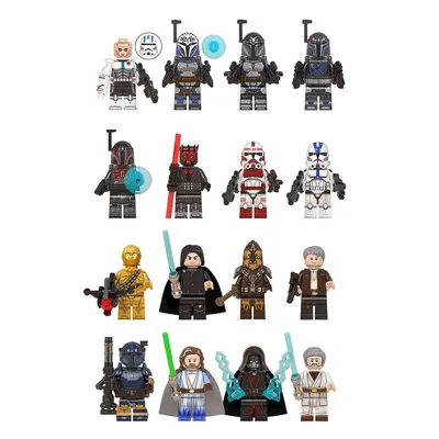 (Style A 16pcs) 16pcs Star Wars Clone Troopers Minifigures Fit Lego