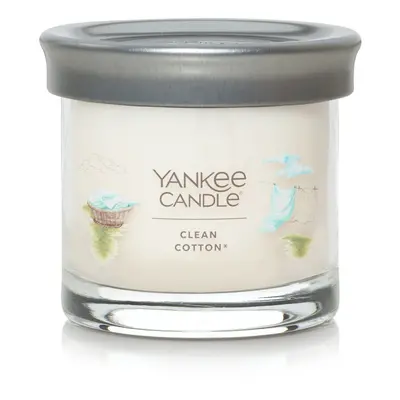 Yankee Candle Clean Cotton Scented Signature 4.3oz Small Tumbler Single Wick Candle Over Hours o