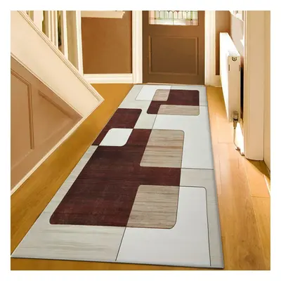 (80x300 cm, VIVA- PRINTED RUG) Modern Non-Slip Rugs Printed Geometric Carpet Mat