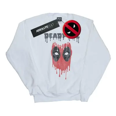 (3XL, White) Marvel Mens Deadpool Dripping Head Sweatshirt