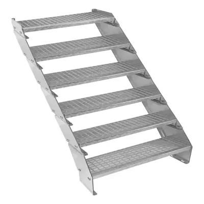 Metal Staircase Section Adjustable Height Galvanised Steel Steps 90cm / 900mm