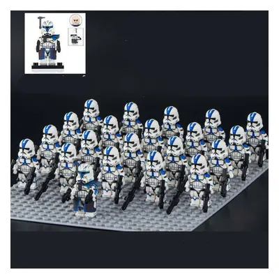 21Pcs/Set Star Wars 501st Clone Troopers Rex Minifigures Buildings