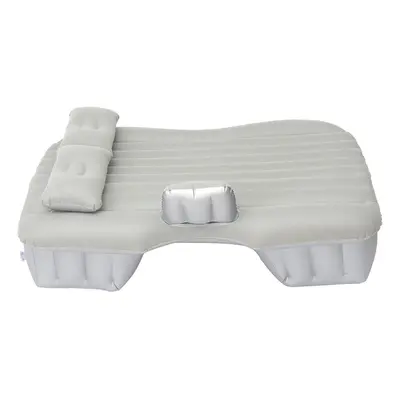 (Grey) Inflatable Car SUV MPV Back Seat Mattress Air Folding Bed Rest Sleeping Camping +Pillows