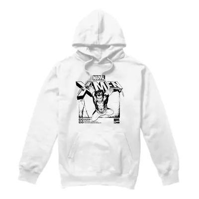 (S, White) Marvel Mens X-Men Wolverine Jump Hoodie