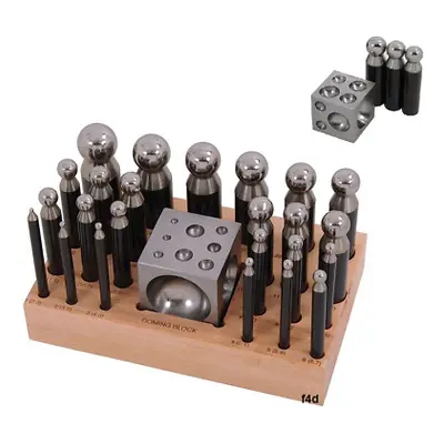 25pc Doming Block & Punch Set Dapping Craft Metal Shaping Tool CT4304