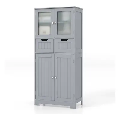 Tall Bathroom Storage Cabinet Freestanding Floor Cabinet w/ Drawers