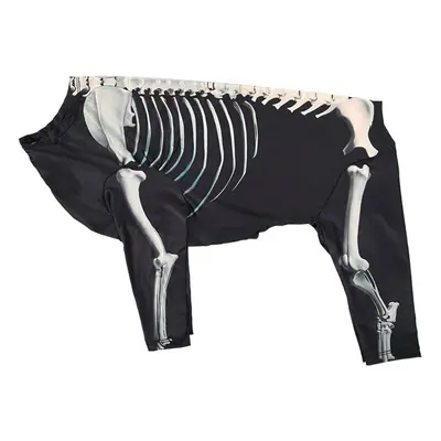 (XL) Large Dogs Hoodie Clothes Puppy 4Leg Sweatershirt Halloween Skeleton Costume