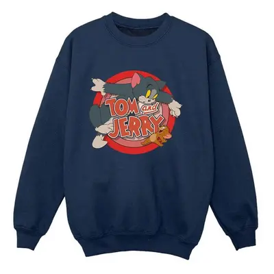 (XXL, Navy Blue) Tom and Jerry Womens/Ladies Classic Catch Sweatshirt