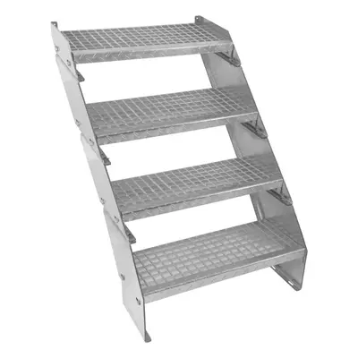 Metal Staircase Section Adjustable Height Galvanised Steel Steps 60cm / 600mm