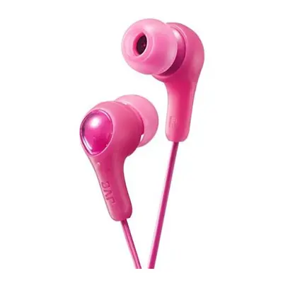 JVC HAFX7P Gumy In Ear Earbud Headphones, Powerful Sound, Comfortable and Secure Fit, Silicone E