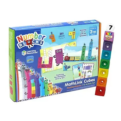 Learning Resources LSP0949-UK MathLink Cubes Numberblocks Activity Set, Early Years Maths Learni