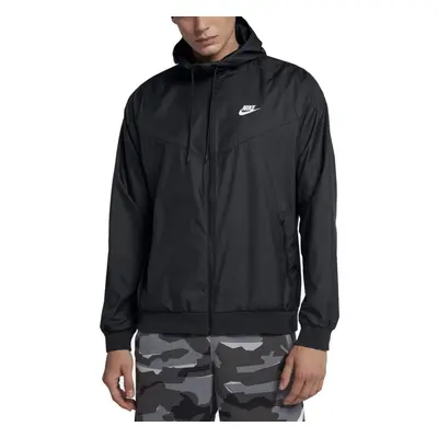 Nike mens Sportswear Windrunner Hooded Windbreaker Coat Black/White