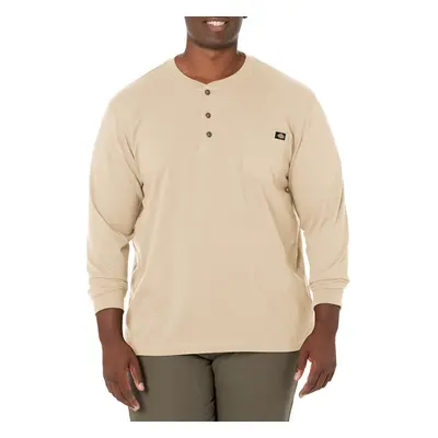 Dickies mens Big-tall Long-sleeve Heavyweight henley shirts Desert Sa