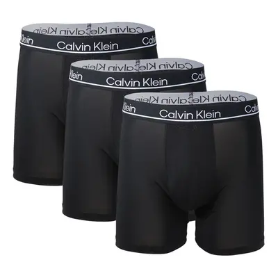 Calvin Klein Men`s Microfiber Stretch Boxer Briefs Pack (Large Blac