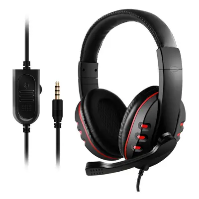 (Red) Wired Stereo Bass Surround Gaming Headset for PC Laptop Headphone with Microphone