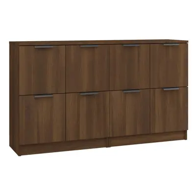 (brown oak, 183) vidaXL 2x Sideboards Engineered Wood Storage Cabinet Cupboard Multi Colours