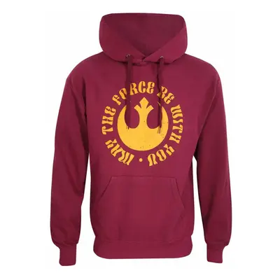 (L, Red) Star Wars Unisex Adult May The Force Be With You Hoodie