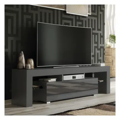 TV Unit 160cm Creative Furniture - Dark Grey Gloss Doors