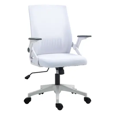 Vinsetto Mesh Office Chair for Home with Lumbar Support, Flip-up Arm, Wheels