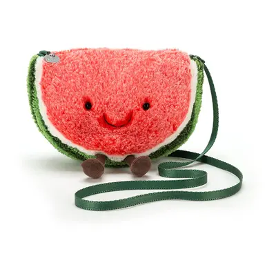 Jellycat Amuseable Watermelon Plush Bag Crossbody Purse with Zip Top Gifts for Kids Girls Tweens