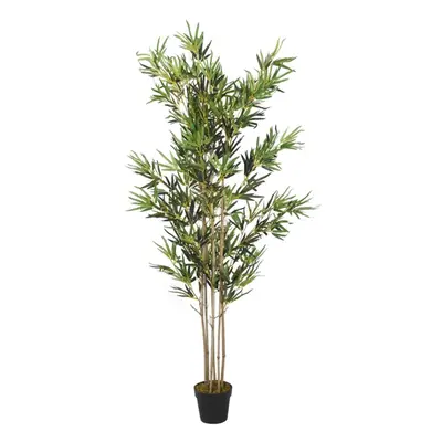 (round, cm) vidaXL Artificial Bamboo Tree Fake Plant Artificial Plant Leaves Green