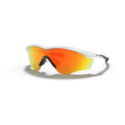 Oakley M2 Frame Xl Eyewear Sunglasses Fire Iridium Lenses Polished White Frame