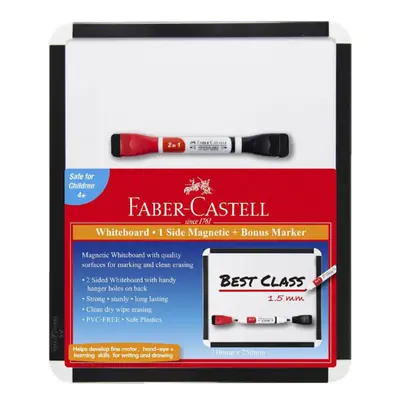 Faber-Castell Magnetic Whiteboard Set with Single Marker A4