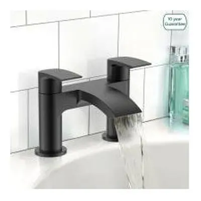 Black Matt SLEEK Waterfall Bath Filler Mixer Tap Modern