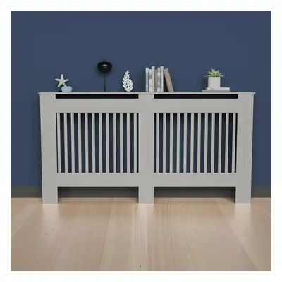 (L vertical H82xW152xD19cm) Thicken Radiator Cover Grey Slats Modern Radiator Cover