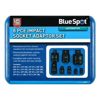 BlueSpot 8 Piece Impact Socket Adaptor Set