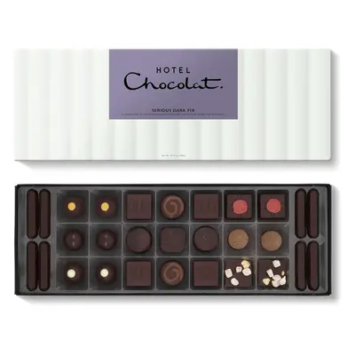 Hotel Chocolat Serious Dark Fix Sleekster - High-Cacao Dark Chocolates, 305g - Suitable for Vege